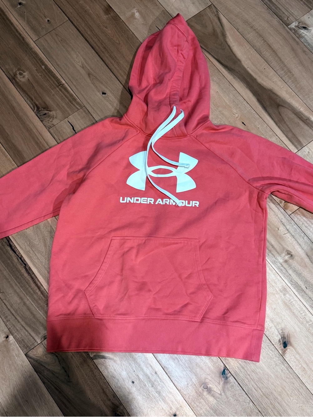 Under Armour Rival Fleece Hoodie Women’s Medium Coral Pink Loose Fit
